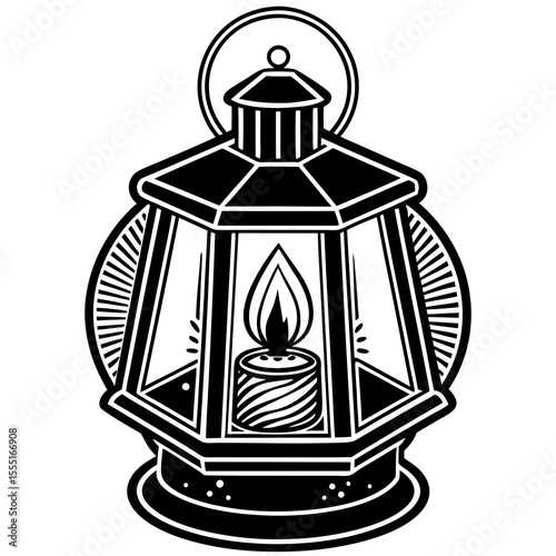vector illustration of a lantern