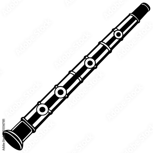 flute on white background