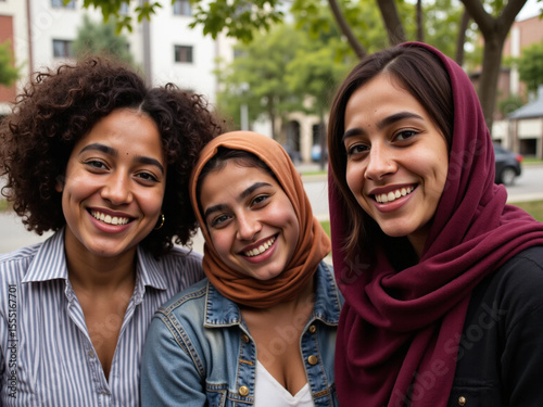 Multiethnic Young Friends Enjoying Together, Happy Diverse Group