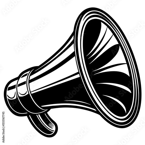 vector black megaphone