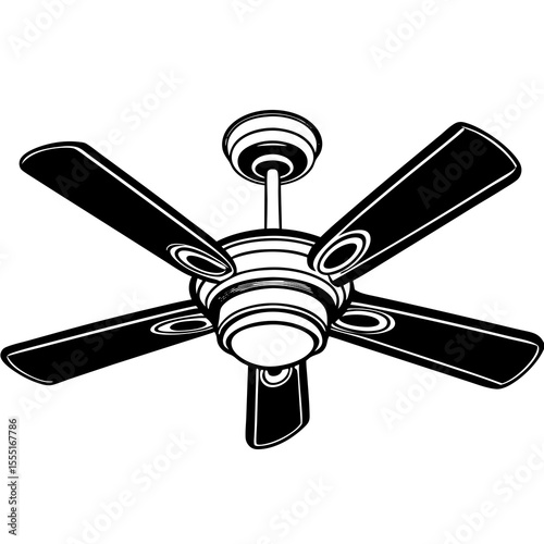 fan turbine isolated on black
