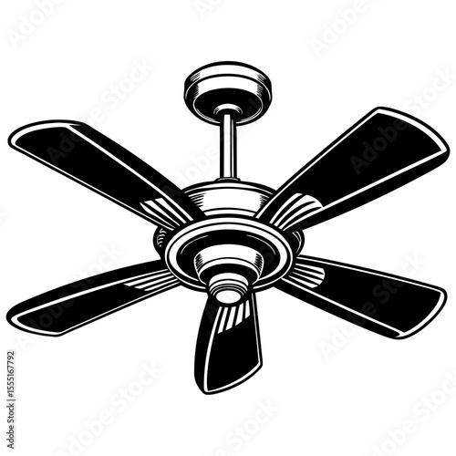 fan turbine isolated on black