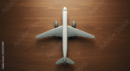 Airplane Model on Wooden Surface Travel Dreams and Aviation Inspiration