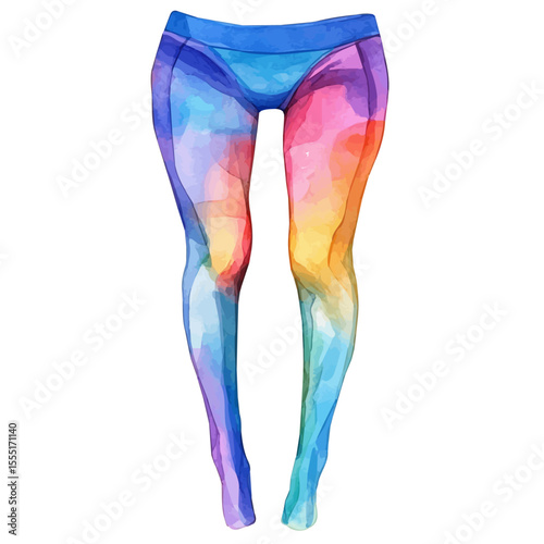 Tights, watercolor vector, isolated on a white background.