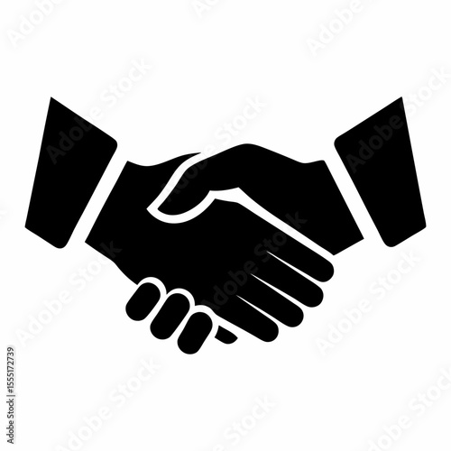 Handshake vector silhouette