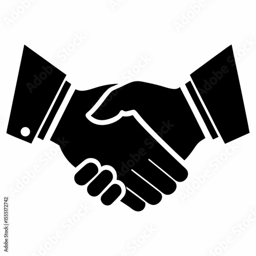 Handshake vector silhouette