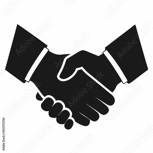 Handshake vector silhouette