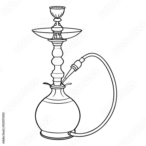 vector illustration of a hookah