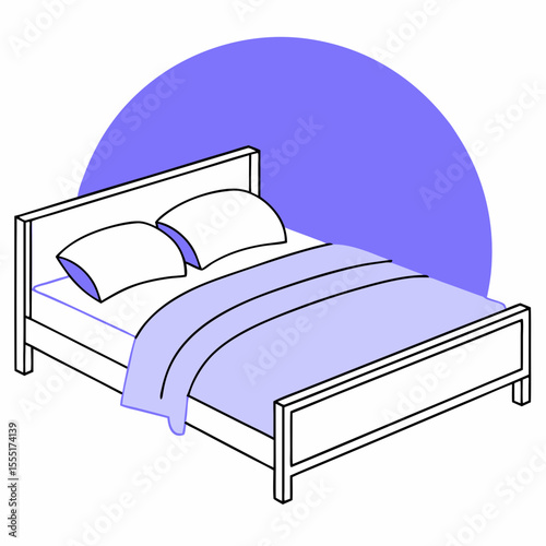 Modern Bed with Pillows – Minimal Bedroom Furniture Design