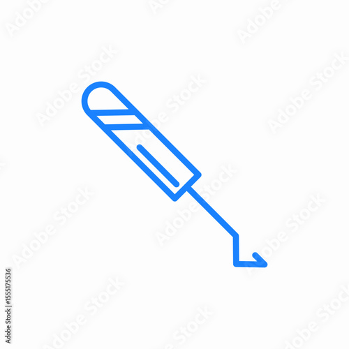 dental probe tool icon sign vector