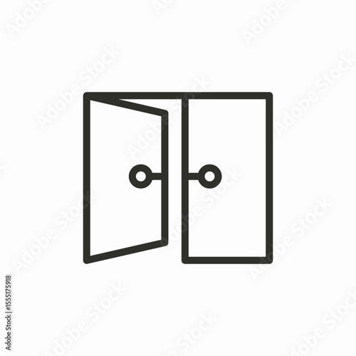open left door icon sign vector