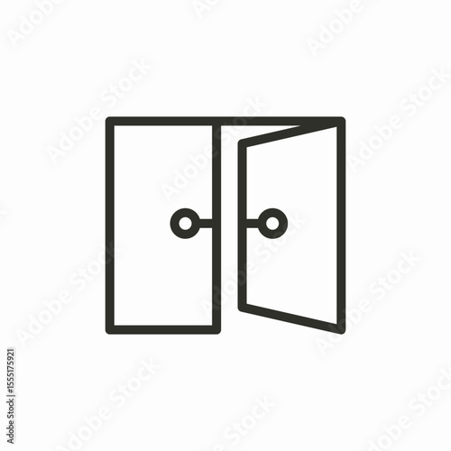 open right door icon sign vector