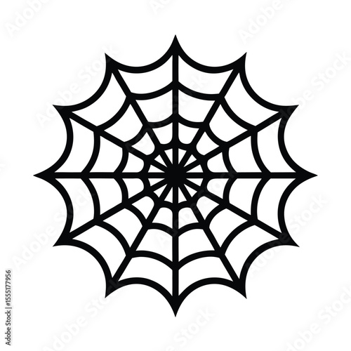 Spiderweb vector silhouette