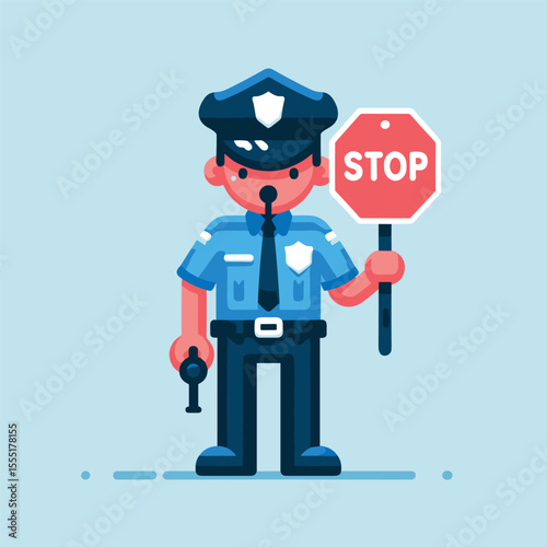 Police Officer Vector Logo Design