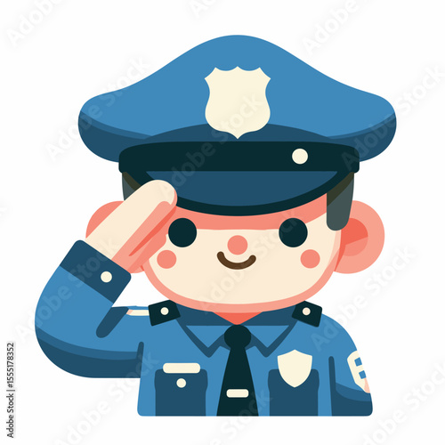 Police Officer Vector Logo Design