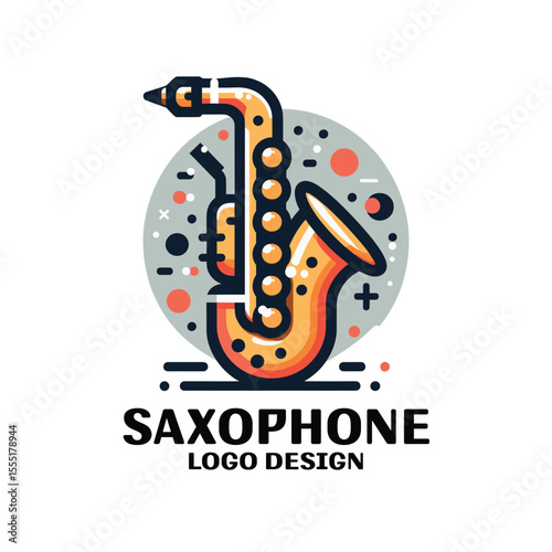 Saxophone Vector Logo Design