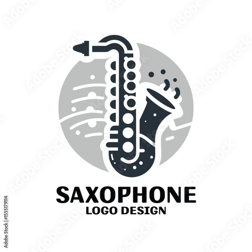 Saxophone Vector Logo Design