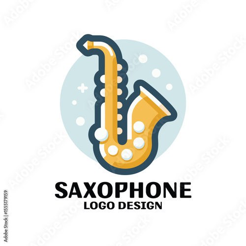 Saxophone Vector Logo Design
