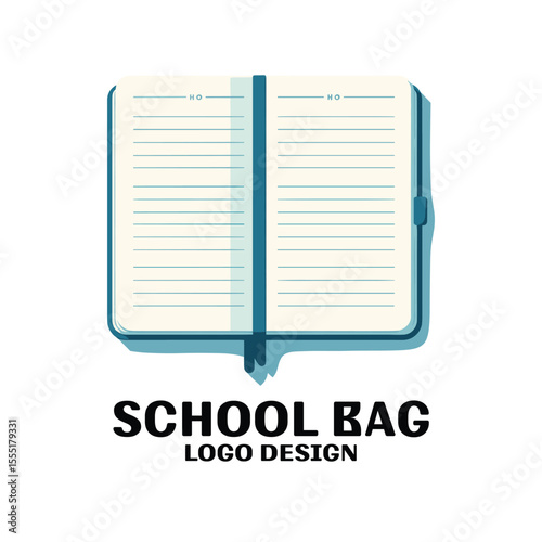 School Book Vector Logo Design