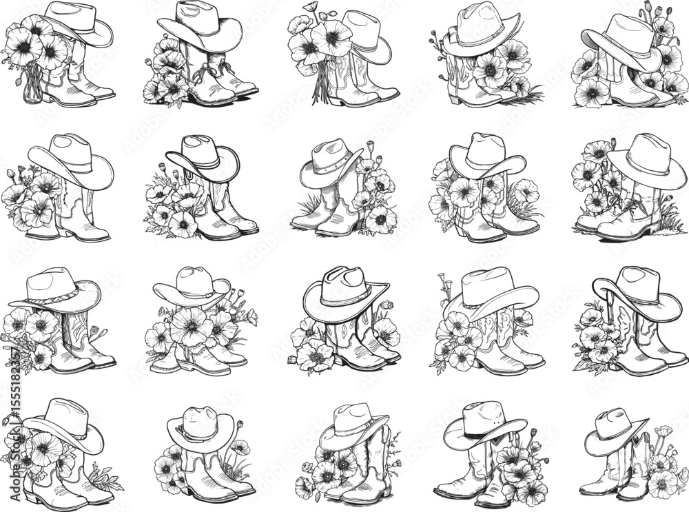 Obraz premium COWBOY BOOTS SVG