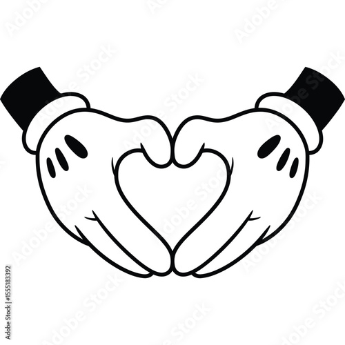 Adorable Cartoon Hands Forming a Heart Shape Free Clipart
