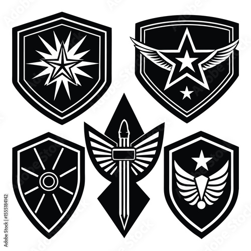Black Military Patch Vector | Tactical Army Badge Design