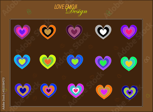 Imoji M 15emoji hard Social media online platform concept, online social communication on applications,heart and love emoji icon, Generative AI