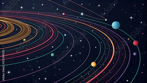 abstract composition of a space based linear design