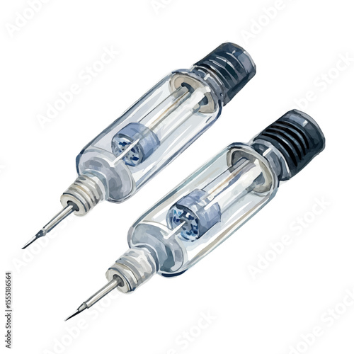 Temperature And Humidity Sensors, watercolor painting vector, isolated on a white background.