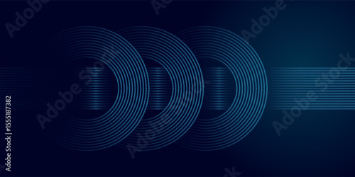 abstract dark background with glowing wavy blue lines. modern trendy and vector, eps 10