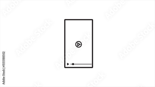 Abstract mobile phone line icon. simple mobile icon simple on white background.