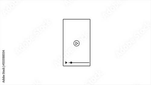 Abstract mobile phone line icon. simple mobile icon simple on white background.