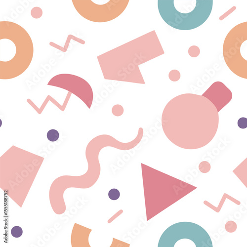 seamless pattern with pink hearts