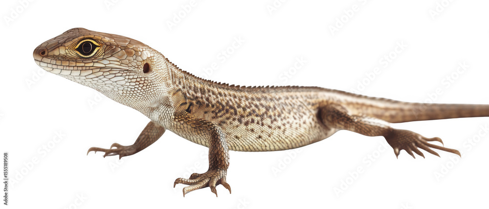 Obraz premium Lizard action on transparent background cutout studio environment detailed viewpoint for seo optimization