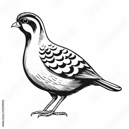 Partridge Vector Image isolated on white