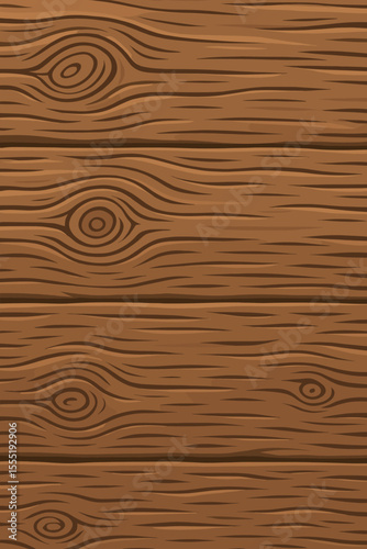 Seamless Cartoon Wood Grain Texture Background. High-Resolution Vector Wooden Plank Pattern. Natural Timber Surface Illustration for Flooring, Wall, Table, Banner, Poster, Web, Game Design