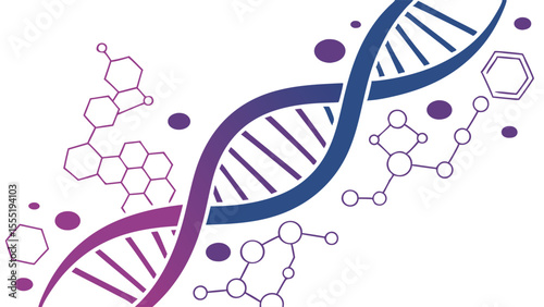Abstract DNA and Molecular Structures Design.
