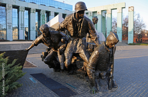 Part of Warsaw Uprising Monument, Warsaw, Poland