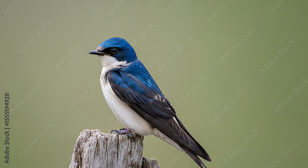 Obraz premium Wildlife Photography of Tree Swallow – Graceful North American Songbird in Natural Habitat