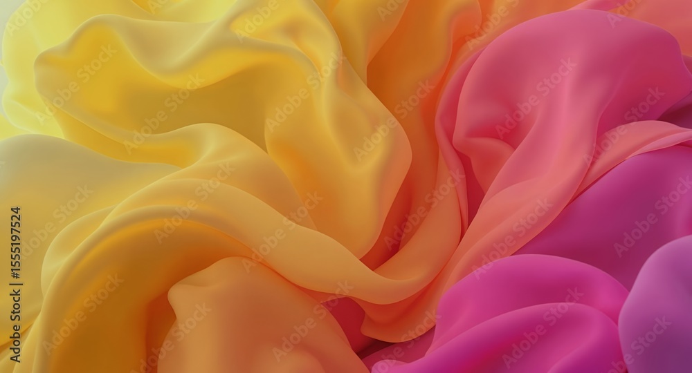 Obraz premium Abstract Colorful Fabric Drape Soft Gradient Texture Background
