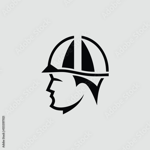 Engineer Profile Icon - Hard Hat Silhouette
