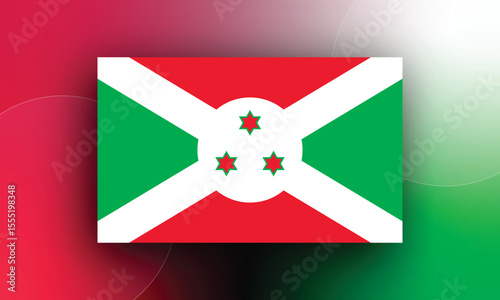 Flag of Burundi. Celebrations of Burundi at 1st of July. Beautiful design with abstract artwork along with gradients