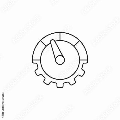 gear gauge performance icon sign vector