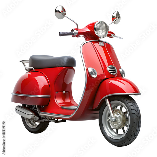 Scooter Isolated on Pure White Background

