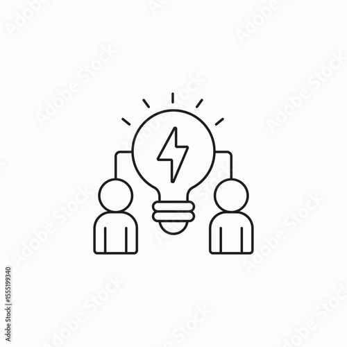 team idea collaboration icon sign vector