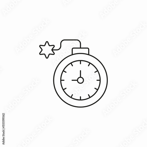 time bomb urgency icon sign vector
