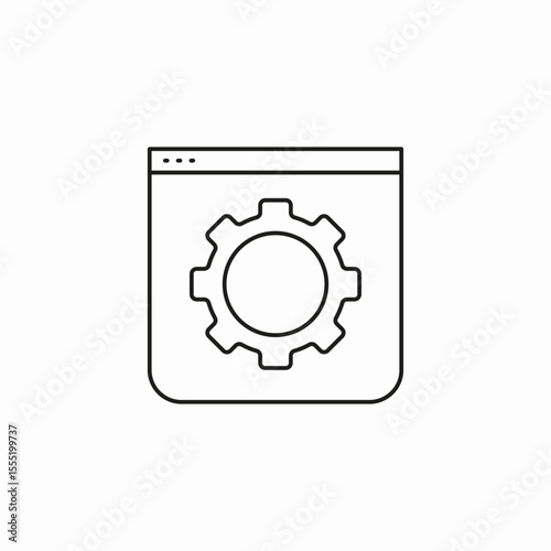 website settings gear icon sign vector