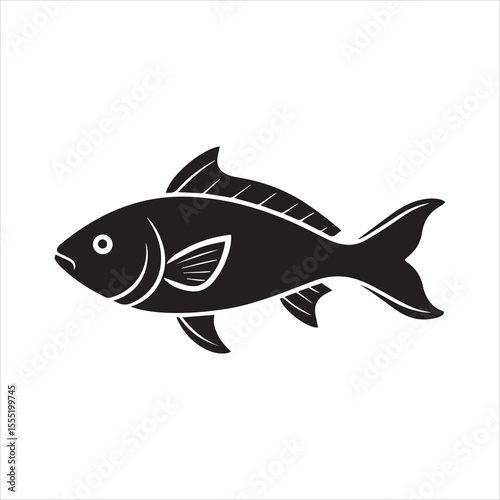 basa fish vector art illustration