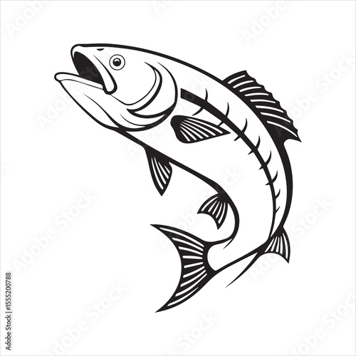 basa fish vector art illustration