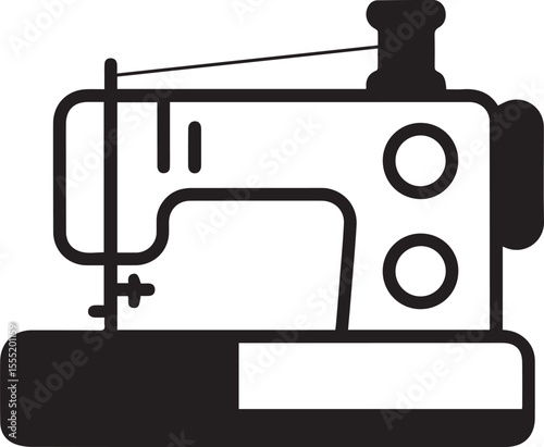Simple Vector Illustration of a Sewing Machine